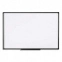 PERGAMY Tableau Blanc mélaminé Essential, cadre en PVC, format : 45 x 60 cm