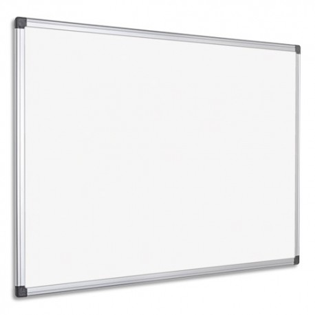 PERGAMY Tableau Blanc laqué magnetique, cadre aluminium, format : 120 x 180 cm