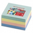 PERGAMY Bloc cube de 320 feuilles repositionnables dimensions 7,6x7,6cm. Coloris assortis pastel - Assortis