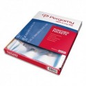 PERGAMY Boîte 100 pochettes perforées polypropylène grainé 12/100ème format A4. Coloris incolore