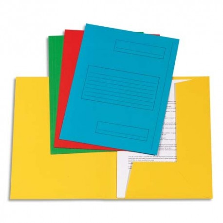 Eco 5* paquet 50 sous-dossiers pour dossiers-suspendus 2 rabats Coloris assortis ou à la couleur