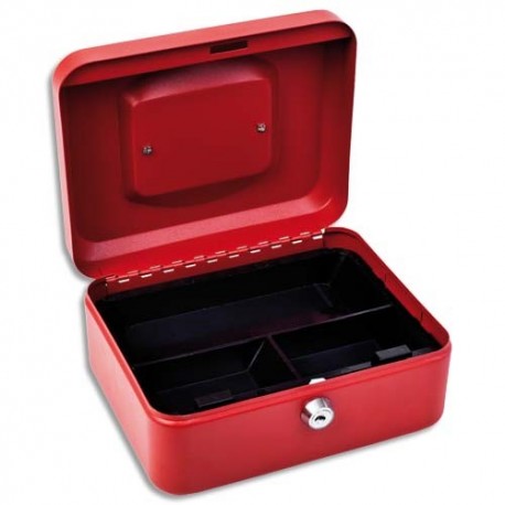 Caisse à monnaie Eco 5* rouge - Dimensions : L20 x H9 x P16 cm