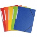 Chemise simple à élastiques Eco 5* carte lustrée 5/10, 390 grammes coloris au choix - Assortis