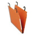 Dossier suspendu armoire ESSELTE boite de 25 TMG suspension sur tube kraft orange bouton-pression - Orange