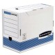 Archivage BANKERS BOX - Boîte archives gamme system montage automatique, carton recyclé blanc/bleu Dos:20 cm Sélectionnez :A4+ (
