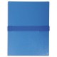 Chemise à sangle velcro dos extensible Exacompta 390  recouverte de balacron grand rabat assortis ou à la couleur Couleur:Bleu c