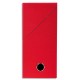 Boîtes de transfert toilées de la marque Exacompta en carton rigide recouvert de papier dimensions 34x25,5 cm Couleur:Rouge Dos: