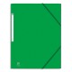 Chemise 3 rabats à élastiques ELBA Eurofolio en carte grainée 5/10e coloris au choix. Couleur:Vert foncé