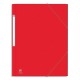 Chemise 3 rabats à élastiques ELBA Eurofolio en carte grainée 5/10e coloris au choix. Couleur:Rouge