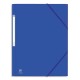 Chemise 3 rabats à élastiques ELBA Eurofolio en carte grainée 5/10e coloris au choix. Couleur:Bleu foncé