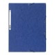 Chemise 3 rabats à élastiques Exacompta en carte lustrée 5/10e 400gr Format 24x32cm Coloris au choix Couleur:Bleu