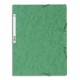 Chemise 3 rabats à élastiques Exacompta en carte lustrée 5/10e 400gr Format 24x32cm Coloris au choix Couleur:Vert