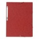 Chemise 3 rabats à élastiques Exacompta en carte lustrée 5/10e 400gr Format 24x32cm Coloris au choix Couleur:Rouge