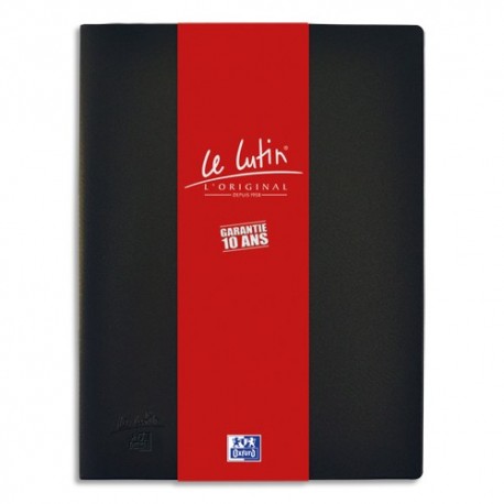 Lutin porte vue de la Marque ELBA, protège-documents avec une couverture PVC 34/100e et des pochettes PVC 5,5/100e Couleur:Noir