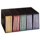 ELBA Ensemble de 5 conteneurs noirs et 25 chemises coloris assortis carton rigide Alpina, dos 1,5cm 