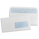 Eco 5* B/500 enveloppes blanches autoadhésives 75g format DL (110x220) fenêtre 45x100mm 