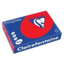 Ramette papier couleur A4 Clairefontaine Trophée 160g 250 feuilles  - Rouge corail