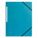 Chemise 3 rabats Eco 5* à élastiques en carte lustrée 5/10, 390 grammes Coloris au choix. Couleur:Bleu clair