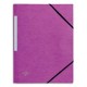 Chemise 3 rabats Eco 5* à élastiques en carte lustrée 5/10, 390 grammes Coloris au choix. Couleur:Violet