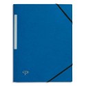 Chemise 3 rabats Eco 5* à élastiques en carte lustrée 5/10, 390 grammes Coloris au choix. - Bleu foncé