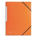 Chemise 3 rabats Eco 5* à élastiques en carte lustrée 5/10, 390 grammes Coloris au choix. - Orange