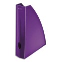 LEITZ Porte-revues Wow A4 violet - Dimensions : L7,5 x H31,2 x P25,8 cm