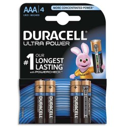 DURACELL Blister de 4 piles Alcalines 1,5V AAA LR03 Ultra Power Duralock
