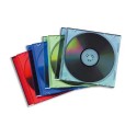 FELLOWES Lot de 25 Boîtiers CD slim coloris assortis 98317