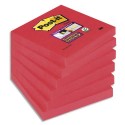 POST-IT Lot de 6 Notes Post-it Super Sticky 90 feuilles Rouge Coquelicot 76x76mm